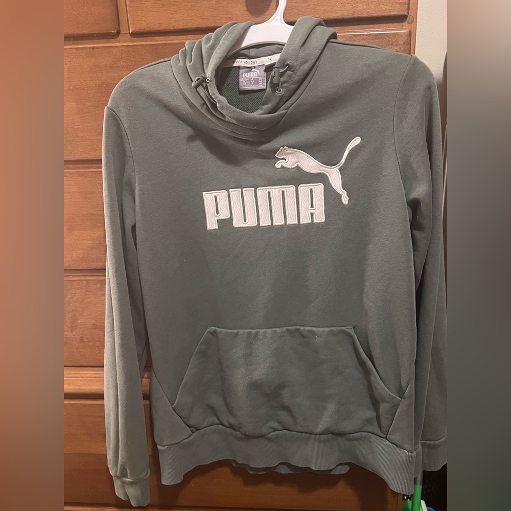 Puma hoodie camo green